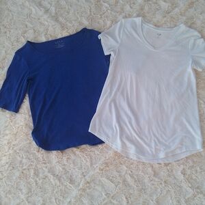 Apt. 9 Short Sleeve Tees in Blue and White